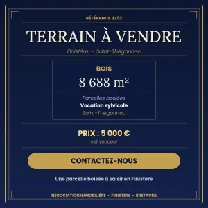 Terrains de loisirs bois etangs a vendre Saint-Thégonnec Loc-Eguiner 29410 Finistère 29 8000 euros 29107-2855 001