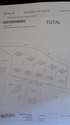 Terrain a batir a vendre Souvigné-sur-Sarthe 72300 Sarthe 72 26482 euros 72068-1471 001