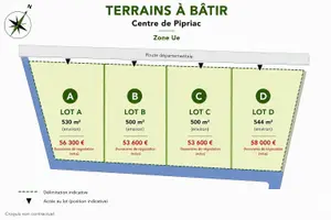Terrain a batir a vendre Pipriac 35550 Ille-et-Vilaine 35 500 m2 53600 euros 1007569-1 001
