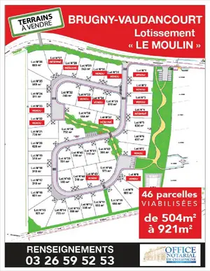 Terrain a batir a vendre Brugny-Vaudancourt 51530 Marne 51 72000 euros 51025-382971 001