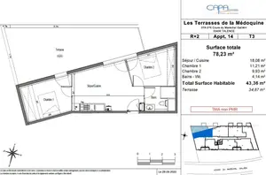 Location appartement Talence 33400 Gironde 33 43 m2 950 euros 11548/210 001