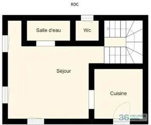 Maison a vendre Mohon 56490 Morbihan 56 67 m2 2 pièces 56000 euros CHEUVREUX MN1-VI 001