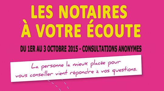 Les notaires consultent gratuitement début octobre !