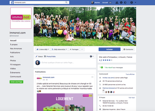 Facebook immonot Merci aux 25 000 fans !