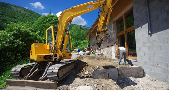 Le terrassement Il prépare le terrain