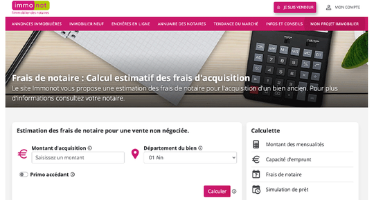 Simulateur frais de notaire : Économisez sur vos frais notariés facilement